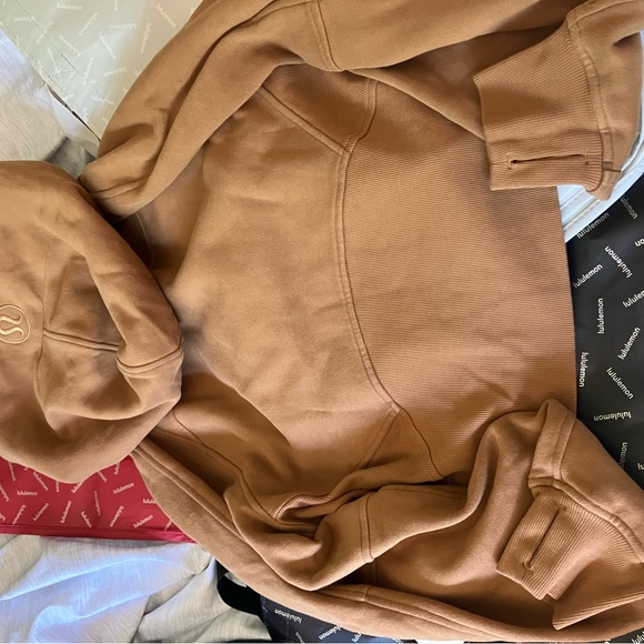 NWT Lululemon Scuba Oversized Full Zip Hoodie, Sz XS/S, BOLD BEIGE - Picture 7 of 8